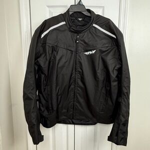 FLY Racing Baseline Motorcycle Jacket 3XL Black‎ Armored Thermal Liner Padded